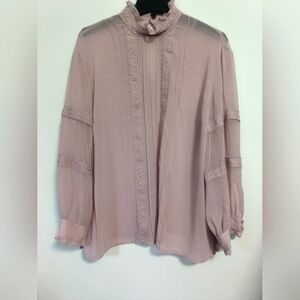 [5x$20] Soho NY Jeans / Mauve Sheer Blouse / Size XL